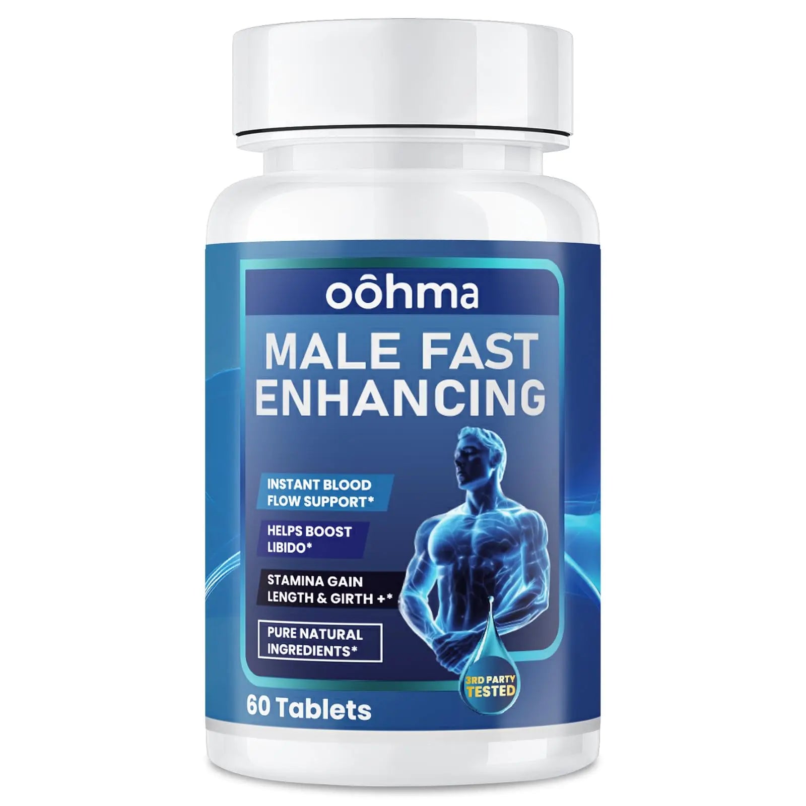 Oohma New Male Enhancing Supplement, Designed to be Fast Acting for Blood Flow to Gain Length & Girth + Stamina, Maca, Epimedium, and Other Natural Ingredients, 3rd Party Tested Supplement 60 Tablets OohmaAu supplements