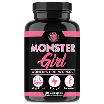 Angry Supplements Monster Girl, Women’s Pre-Workout + Recovery, Apple Cider Vinegar Angry SupplementsUS supplements