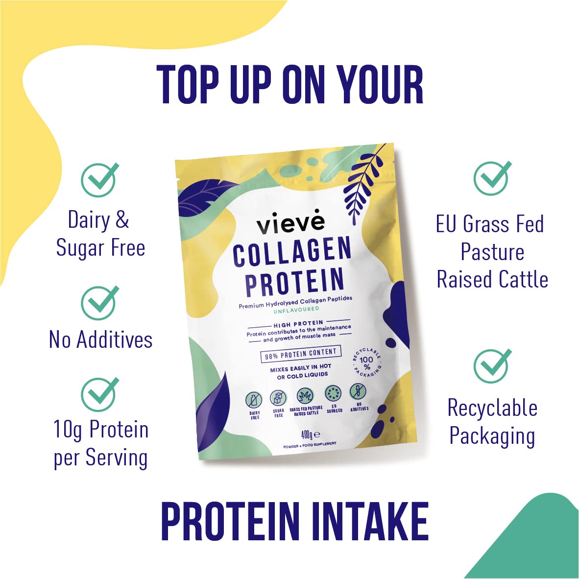 Vieve Collagen Protein Powder - Hydrolysed Bovine Peptides - Diet Support Supplement for Skin, Hair, Nail VieveAu supplements