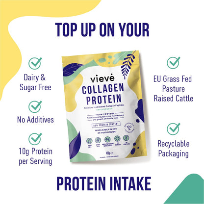 Vieve Collagen Protein Powder - Hydrolysed Bovine Peptides - Diet Support Supplement for Skin, Hair, Nail VieveUS supplements