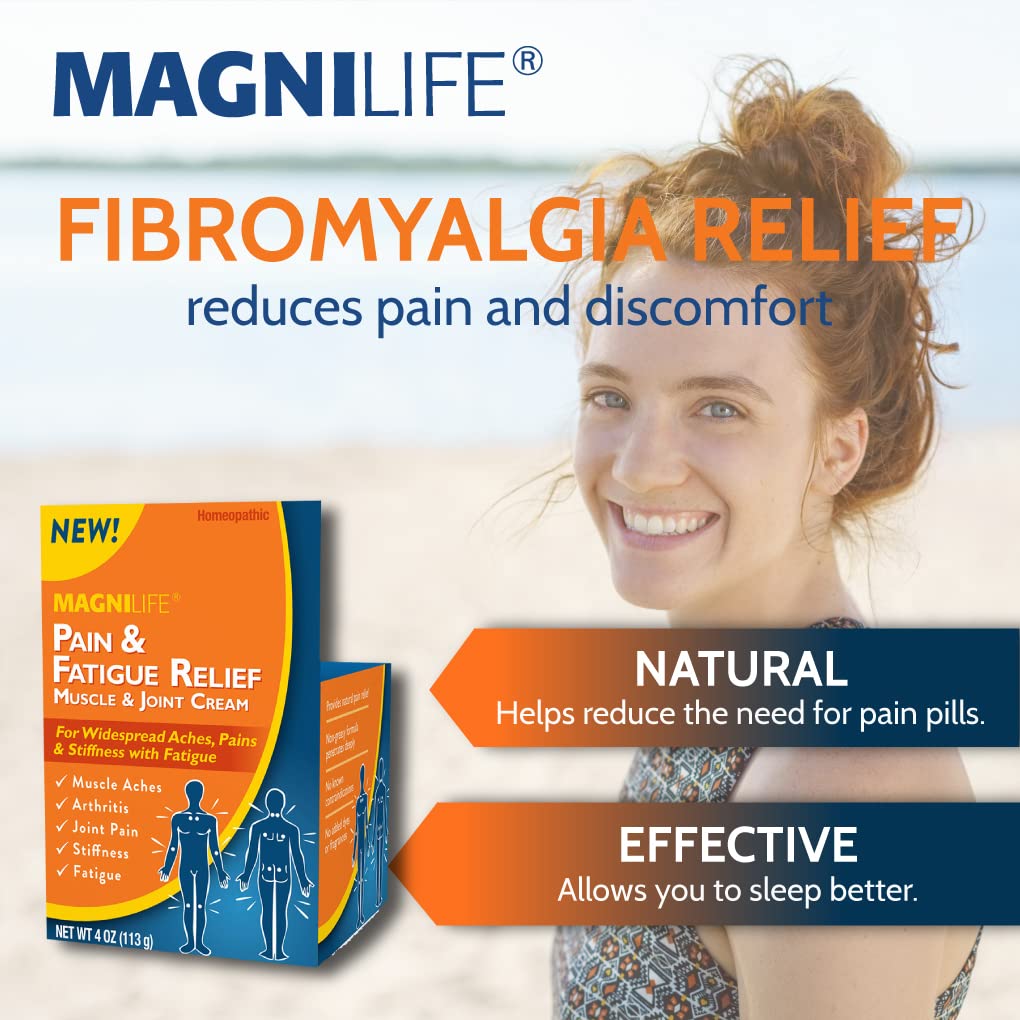 MagniLife Pain and Fatigue Relief Cream, 4 oz, Fast-Acting Relief for Fibromyalgia Symptoms, Muscle Aches & Joint Pain, Helps Relieve Soreness & Tenderness, Deep Penetrating Formula MagniLifeAu supplements