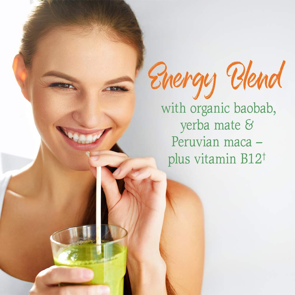 Garden of Life Raw Organic Perfect Food Energizer Juiced Green Superfood Powder - Yerba Mate Pomegranate, 30 Servings, Green Superfood Powder & Probiotics, Gluten Free Whole Food Greens Supplements Garden of LifeAu supplements