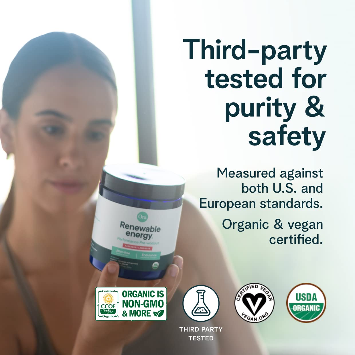 Ora Organic Natural Pre Workout Powder - Raspberry Lemonade Flavor- Provides Jitter Free Energy, Focus, Hydration, & Endurance - Vegan, Certified Organic, Soy, Dairy, & Gluten Free, 20 Servings Ora OrganicUS supplements