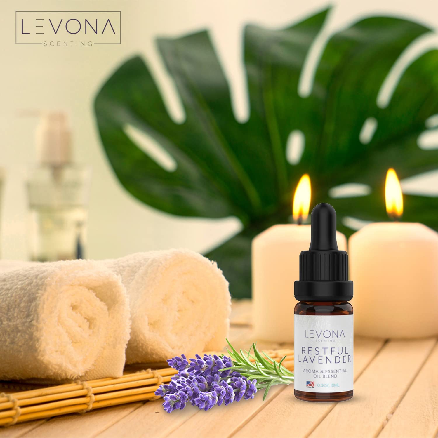 Levona Scents Pure Essential Oils for Diffusers for Home Luxury Scents - Restful Lavender Essential Oil LEVONA SCENTAu supplements