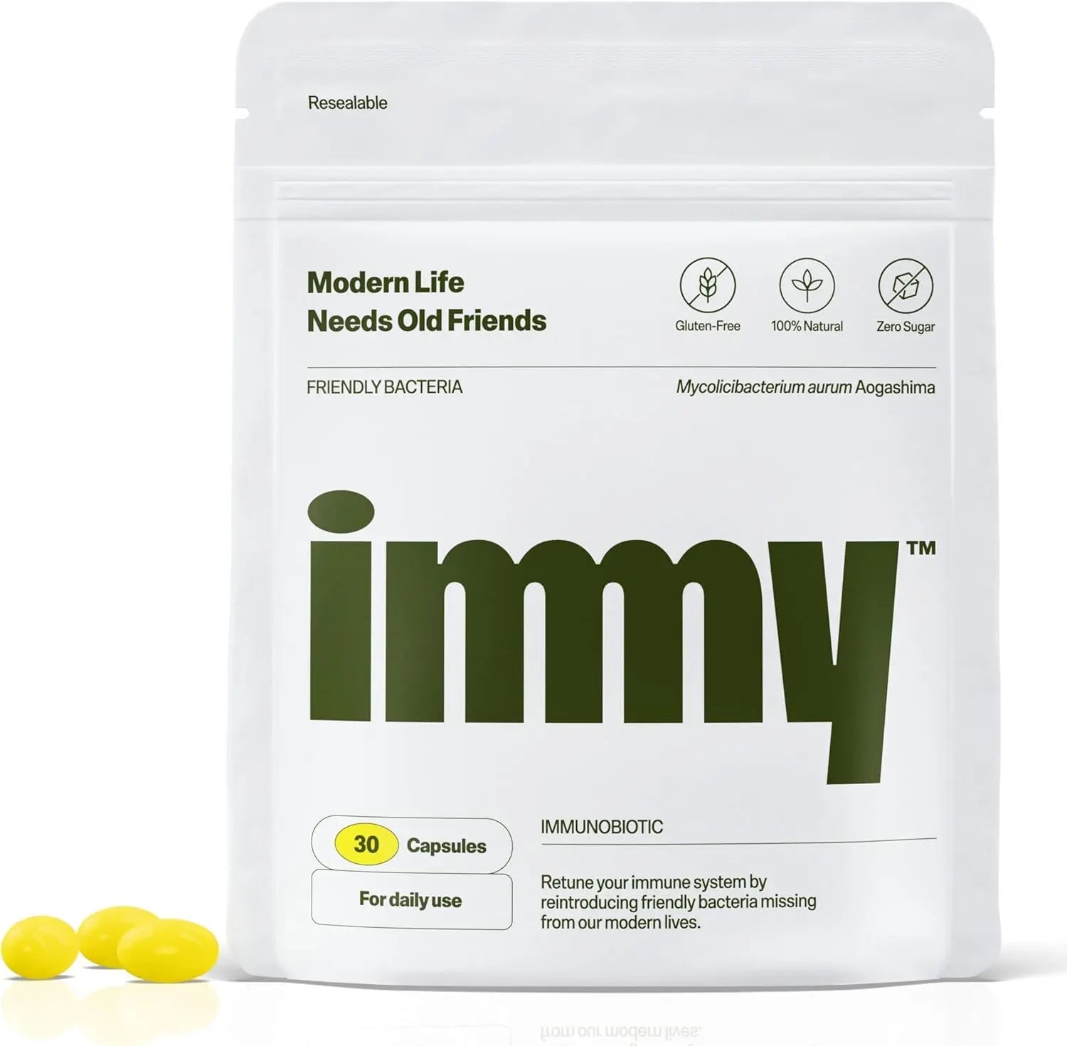 IMMY Immune Supplement for Mood Support and Gut Health, 30 ct. - Supports Joint Relief, Focus & Mood Support, Natural Calming Aid IMMYAu supplements