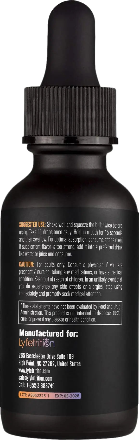Lyfetrition GABA with L-Theanine, Ginkgo Biloba (Salisburia biloba) Extract, Organic Peruvian MACA Root (Lepidium meyenii) Extract, 118 ml, 4 FL Oz Liquid, 220 Servings, Made in USA, Quick Absorption Lyfetritionnz supplements