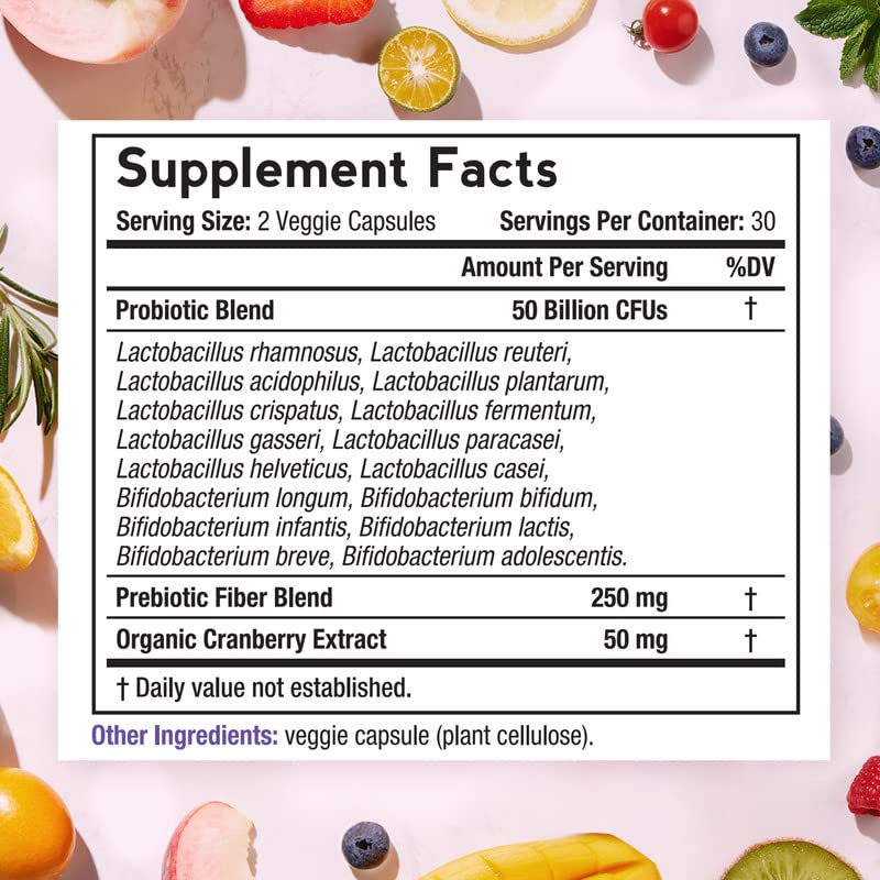 Doctor's Recipes Women’s Probiotic, 60 Caps 50 Billion CFU 16 Strains, with Organic Doctor's RecipesAu supplements