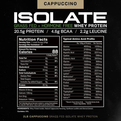 Muscle Feast Grass-Fed Whey Protein Isolate, All Natural Hormone Free Pasture Raised Muscle FeastUS supplements