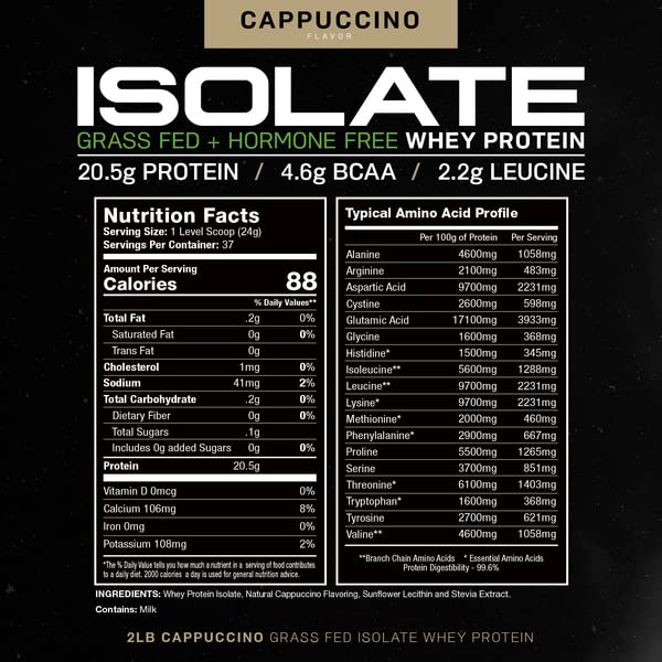 Muscle Feast Grass-Fed Whey Protein Isolate, All Natural Hormone Free Pasture Raised Muscle FeastUS supplements