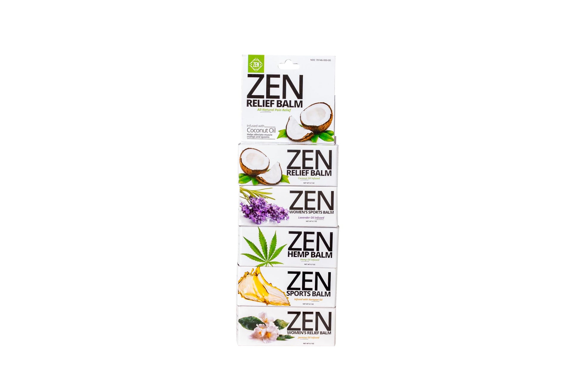 ZEN Variety Pack – Plant-Based Topical Balm Collection – Includes Relief, Sports, Women’s Sports, Women’s Relief & Hemp – 0.7 oz Each – #TrustedByLegends ZENAu supplements