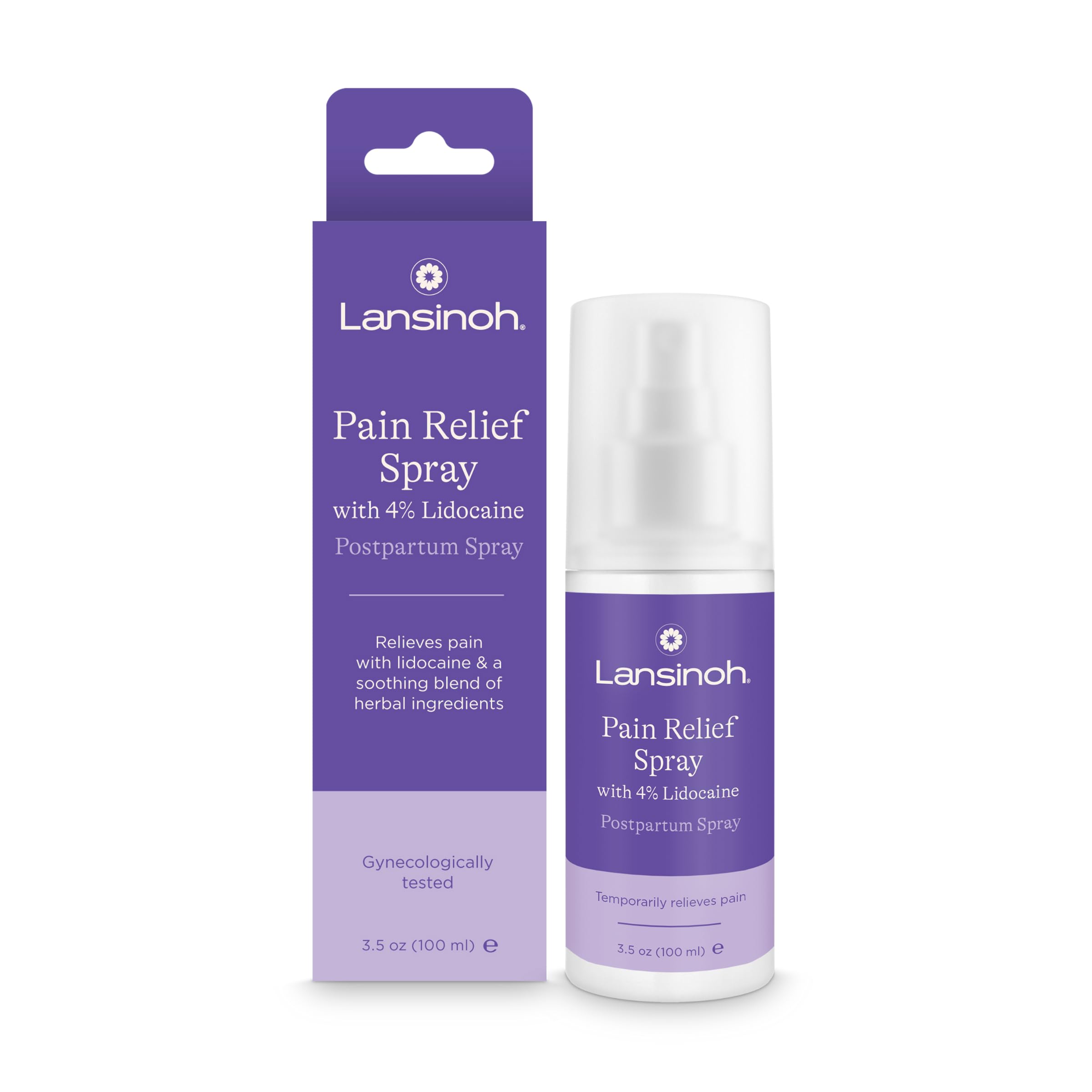 Lansinoh 4% Lidocaine Perineal Spray, Pain Relief for Postpartum Care, 3.5 Ounces LansinohAu supplements