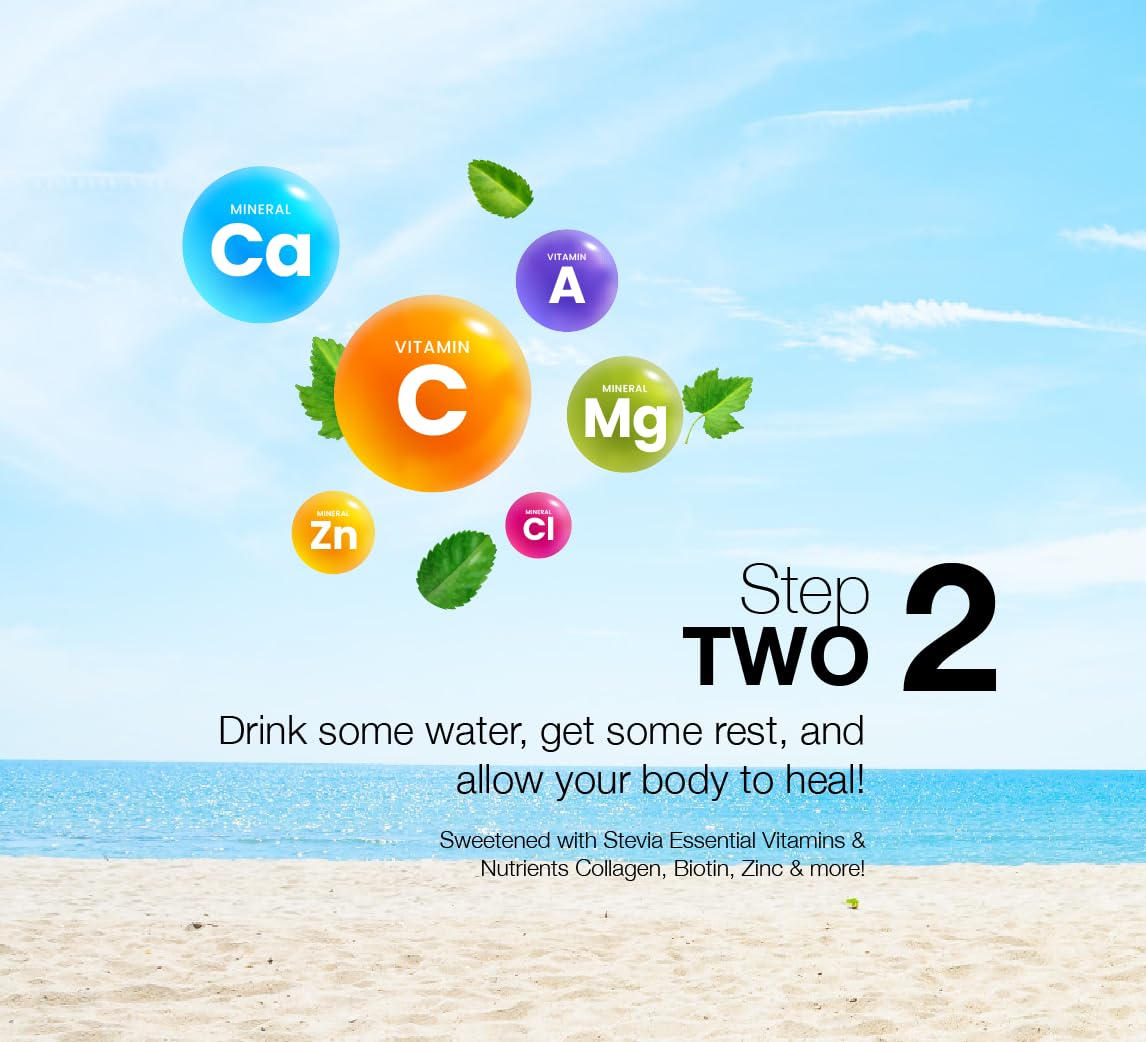 Sunburn Drink - Twin Pack - After Sun Skin Care - Supports Healthy Skin from The Inside Out -Promotes Hydration - Sun Damage Support - Mix with Water - Travel Size Sunburn DrinkAu supplements