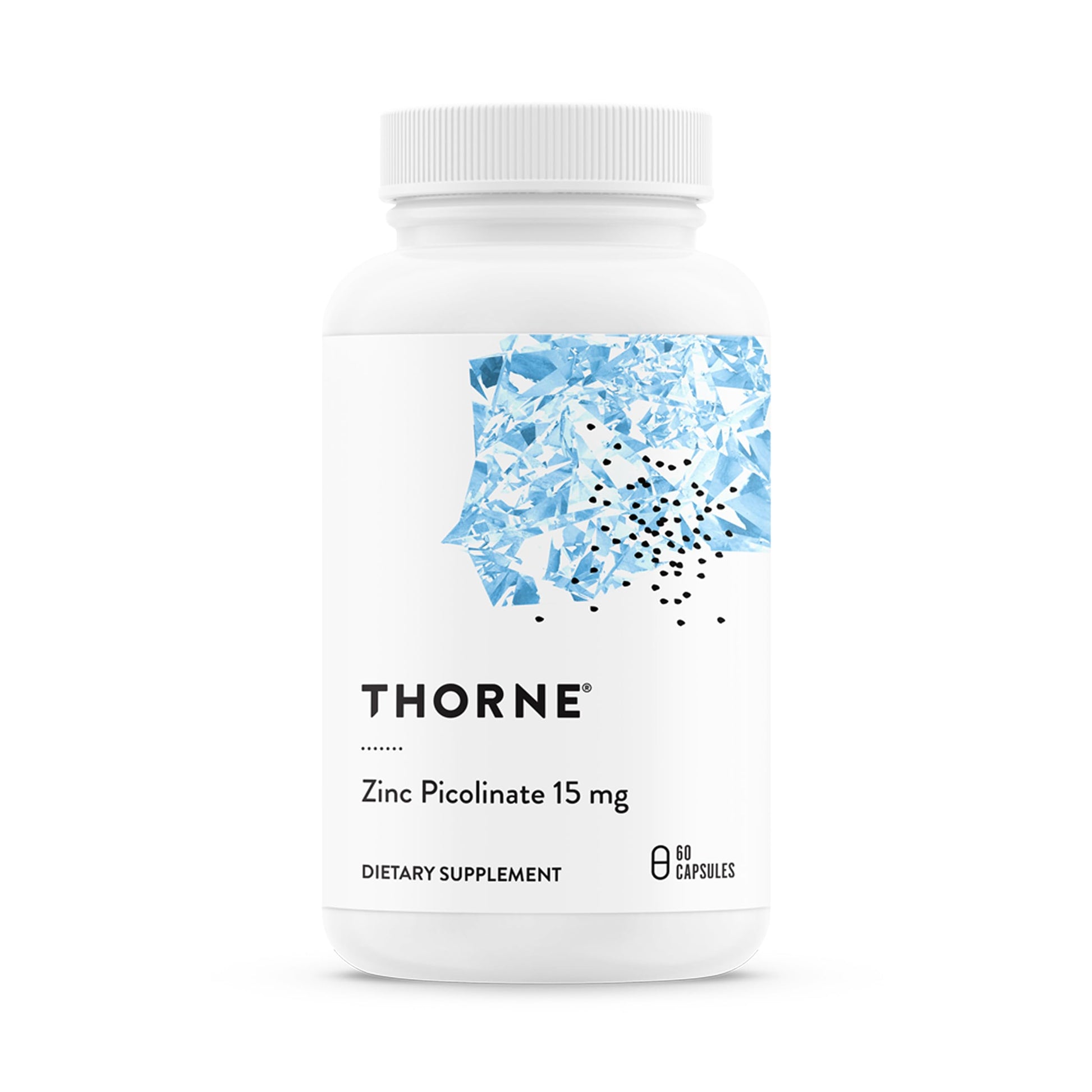 THORNE - Zinc Picolinate 15mg - Highly Absorbable Zinc Supplement - Supports Wellness, Immune System, Eye, Skin, and Reproductive Health* - Gluten-Free, Soy-Free, Dairy-Free - 60 Capsules THORNEAu supplements