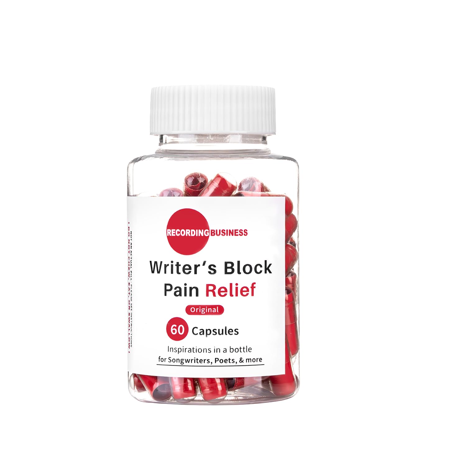 Recording Business Writer's Block Pain Relief (60 Original Songwriting Prompts in Capsules) for Artists/Musicians, Songwriters, & Poets Recording BusinessAu supplements