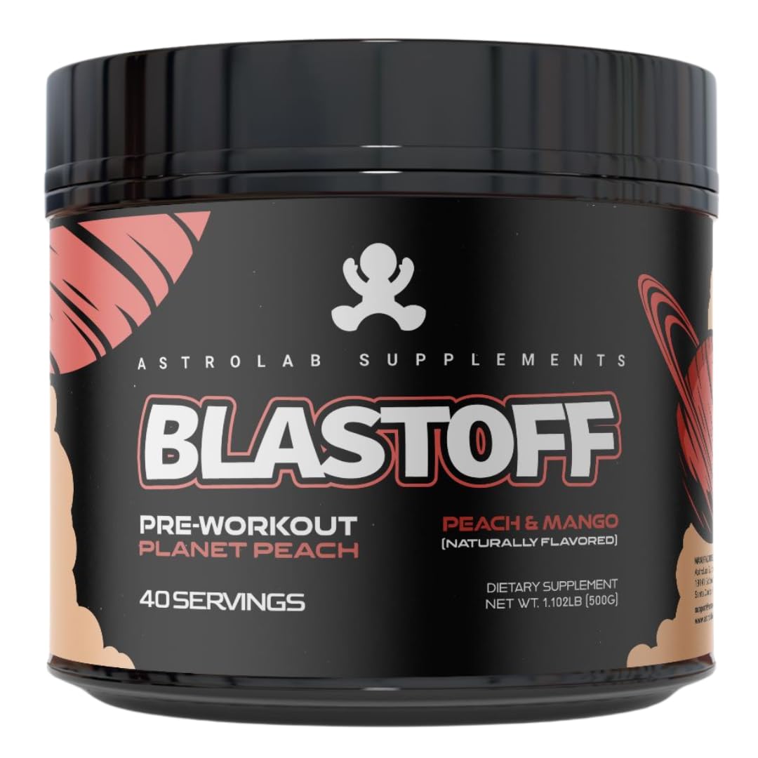 BLASTOFF Pre-Workout Powder - Organic Beet Root Powder with Natural Peach Mango AstroLab SupplementsUS supplements