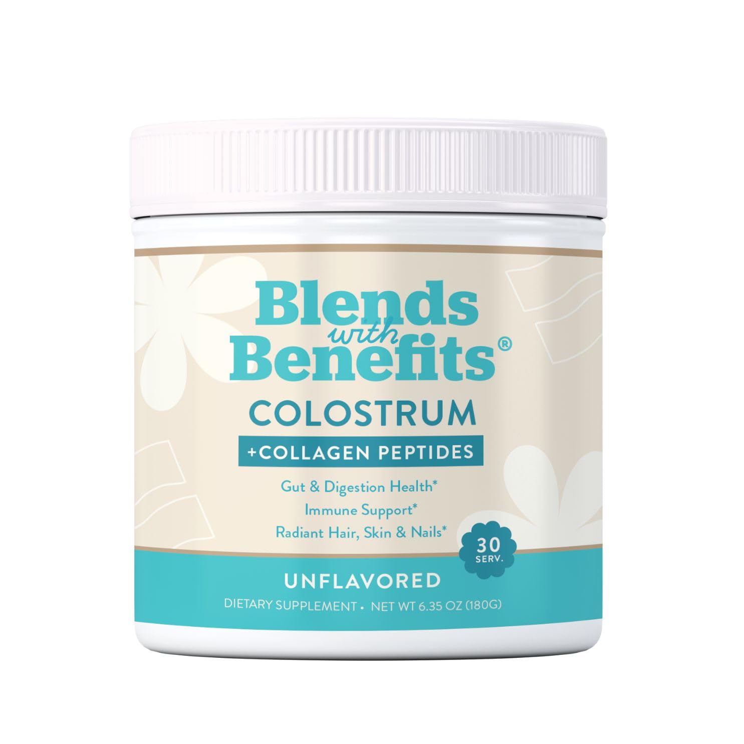 360 Nutrition Blends with Benefits Bovine Colostrum + Collagen Peptides Powder for Gut Health, Hair & Skin Beauty, Immune Support | Grass-Fed, No Added Sugar, Unflavored 6 oz 360 NutritionAu supplements