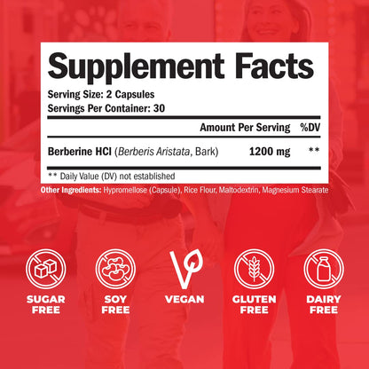 Vimerson Health Berberine Supplement with 3rd Party Tested Berberine 1200mg Per Serving Vimerson HealthUS supplements