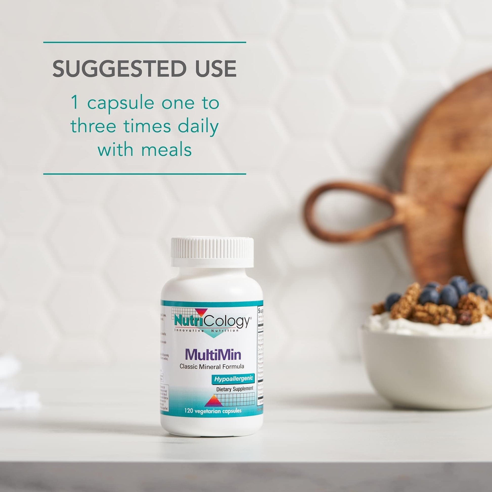 NutriCology MultiMin - Essential Mineral Blend with Macro Trace & Ultra Trace Minerals - Supports Mineral Balance Absorption & Cellular Function - 120 Servings - 120 Vegetarian Capsules Allergy Research GroupAu supplements