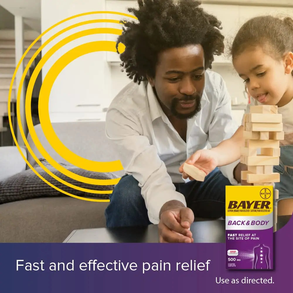 Bayer Extra Strength 500mg Aspirin Plus Caffeine for Powerful Pain Relief, 200 Coated Caplets BayerAu supplements