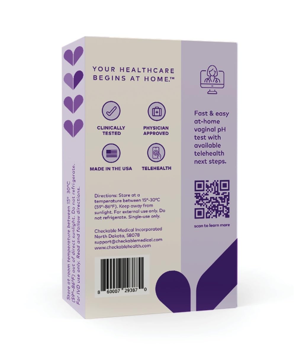 Checkable® Vaginal pH Screening Strips, Quick Results, Vaginal pH Balance Screening Strip Checkable MedicalAu supplements