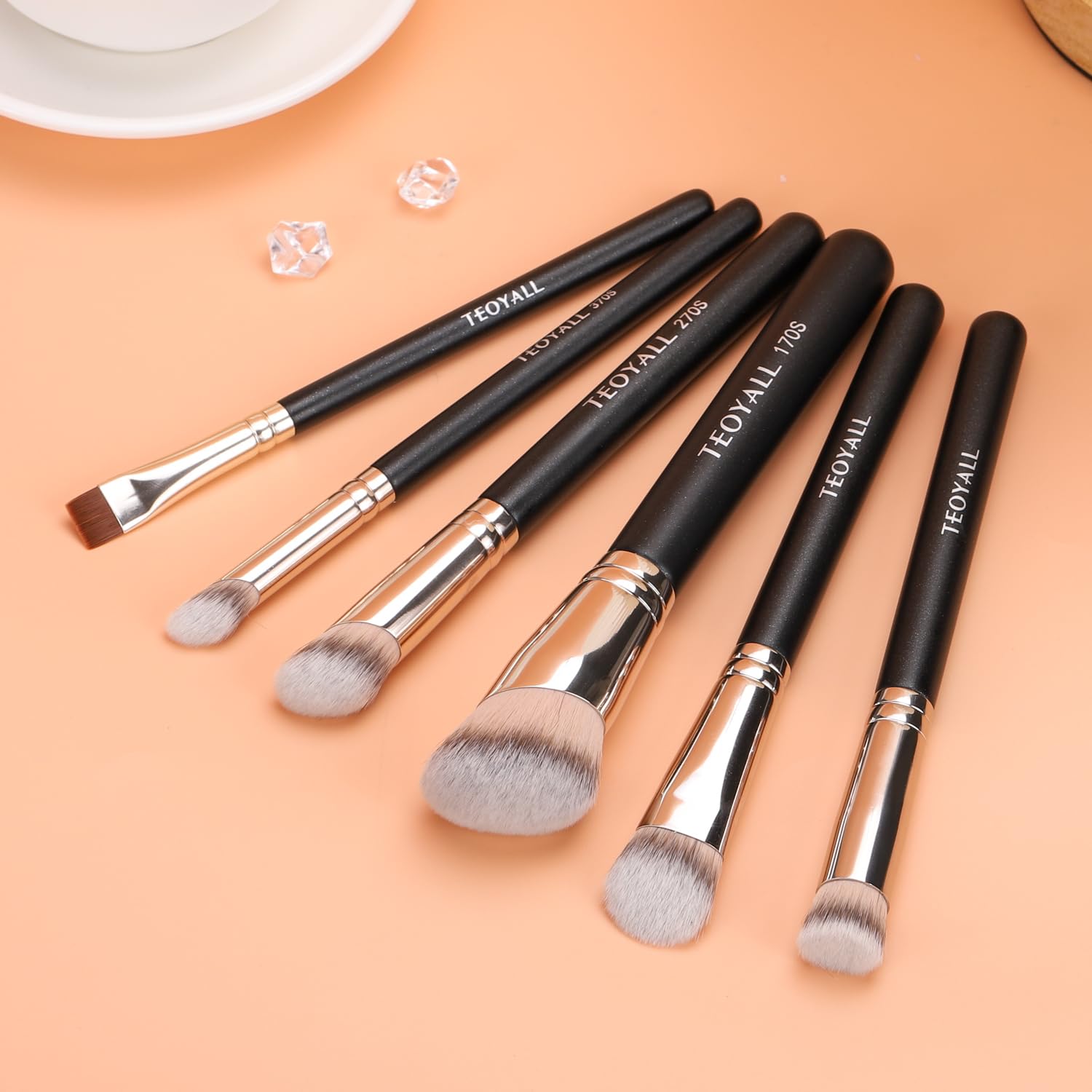 TEOYALL Angled Concealer Brush, Synthetic Contour Brush for Blending Setting Buffing with Liquid, Cream and Powder Cosmetic (Angled Brush) TEOYALLAu supplements