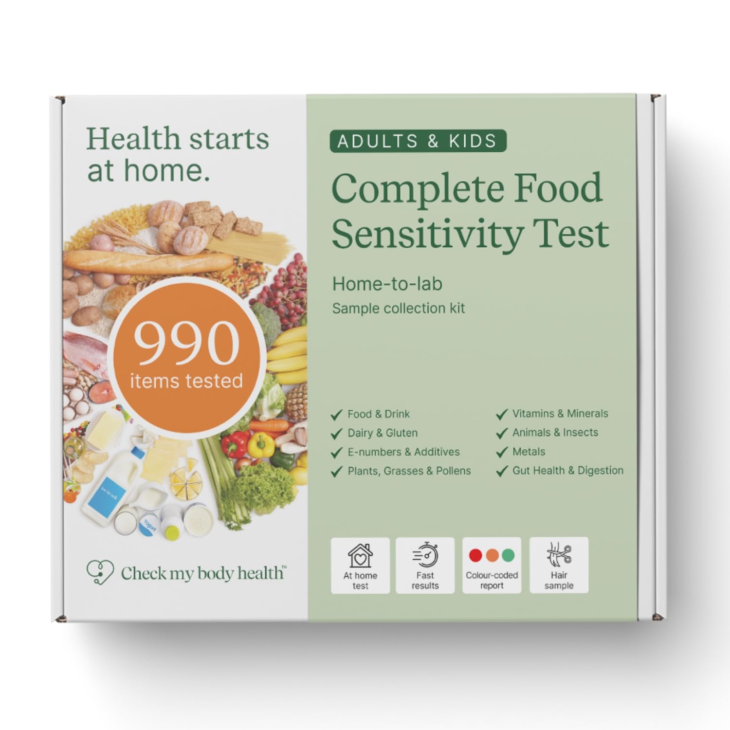 Check My Body Health 990 Items Complete Food Sensitivity Test Kit for Adults and Kids – Non-Invasive Food Intolerance Test Kit – at-Home Hair Sample Bioresonance Testing with Results in 3–5 Days Check My Body HealthAu supplements