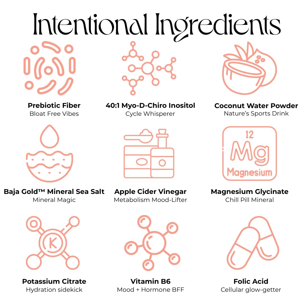 Iris Hormone Health Electrolyte Drink Mix | PCOS Support + Ovarian Function | 40:1 Myo & D‑Chiro Inositol, Magnesium, Prebiotic Fiber | Variety Pack, 15 Hydration Powder Packets IrisAu supplements