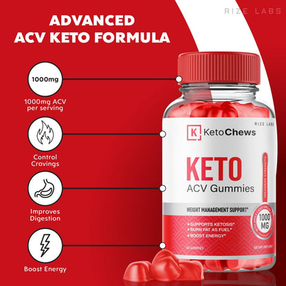 (2 Pack) Keto Chews Gummies - Keto Chews ACV Gummies for Weight Loss 525 MG rize labsUS supplements