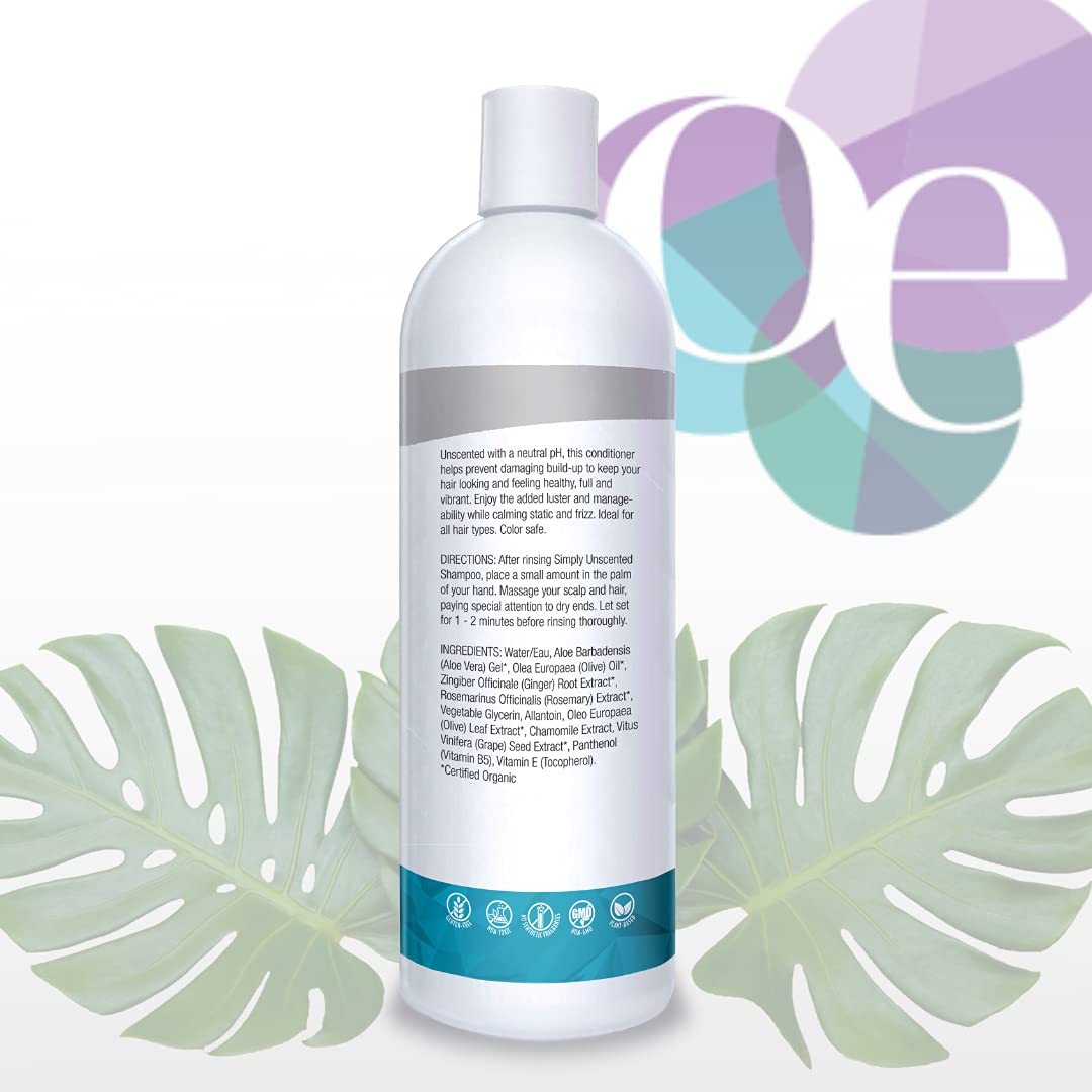 Organic Excellence Sulfate Free Conditioner - Fragrance, Gluten, Paraben Free, Color Safe. Organic Herb Extracts and Oils, Natural Hair Care for the Whole Family, 16 fl ounces (473 ml) Organic ExcellenceAu supplements