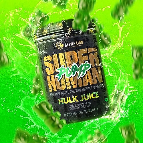 ALPHA LION Superhuman Pump Pre Workout Powder, Nootropic Caffeine & Stim Free ALPHA LIONUS supplements