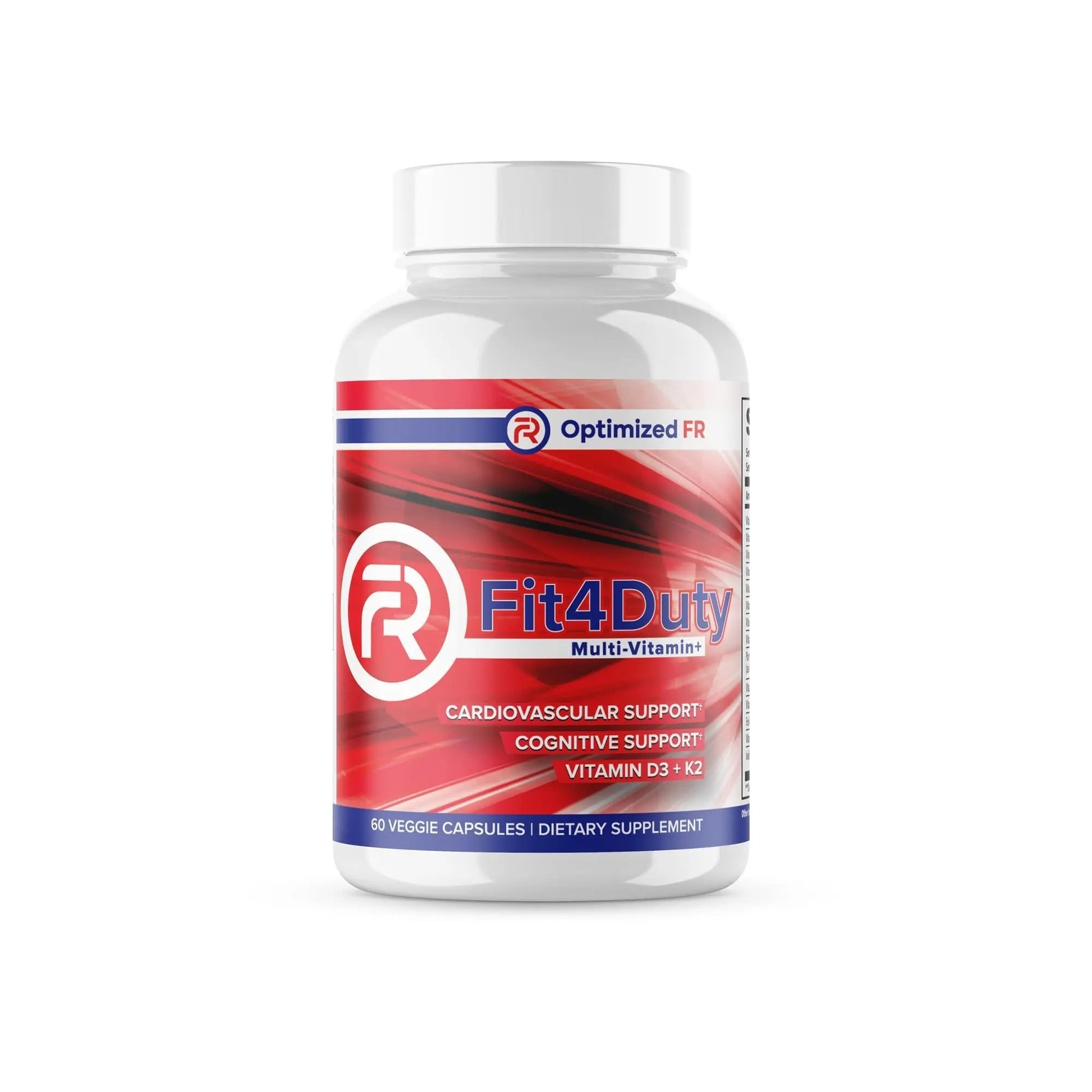 Fit4Duty Multivitamin+ for First Responders, One a Day Multivitamin Plus Other nutrients, 60 Servings, 2 Month Supply Optimized FRAu supplements