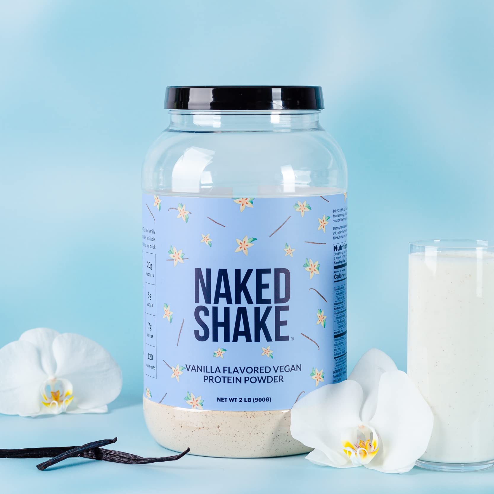 NAKED nutrition Naked Shake - Vanilla Protein Powder - Plant Based Protein Shake NAKEDUS supplements