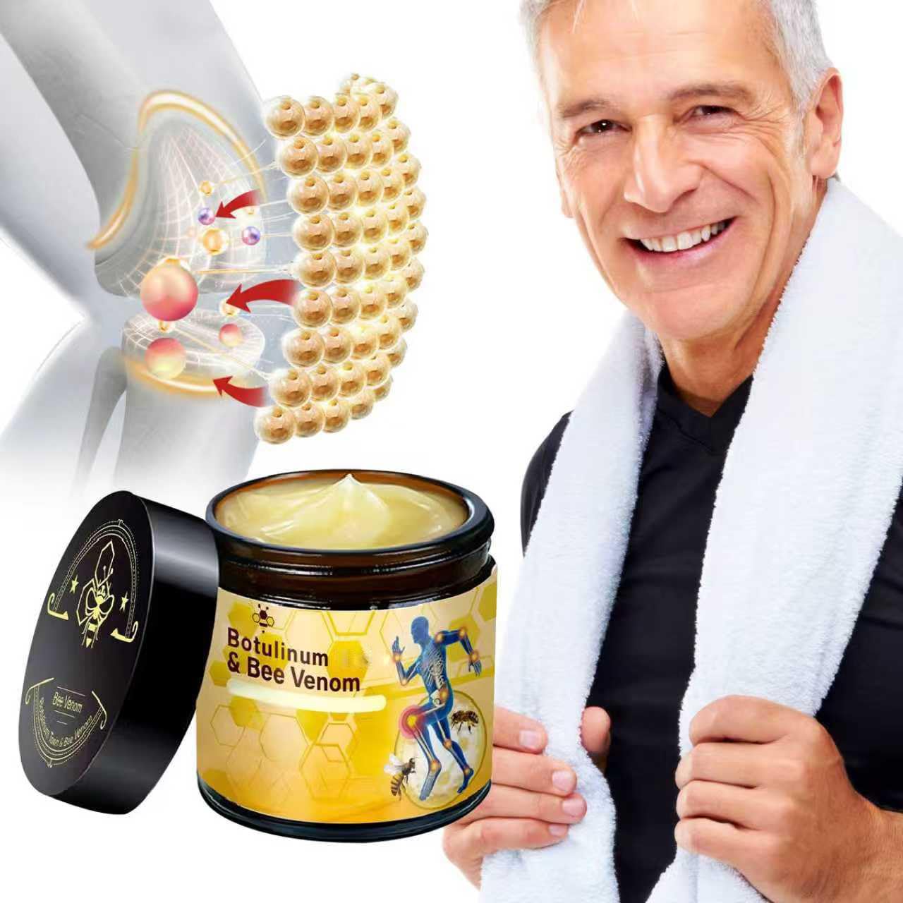 2 Pcs Botulinum Bee Venom Bone Healing Cream,Throughout Release Joint Activities Muscle Relief Massage Gel. Aus HealthcareAu supplements