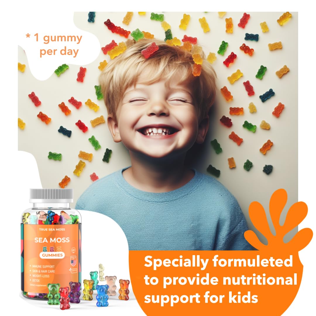 Sea Moss Gummies for Adults & Kids – Contains Irish Sea Moss + Burdock Root TrueSeaMossUS supplements