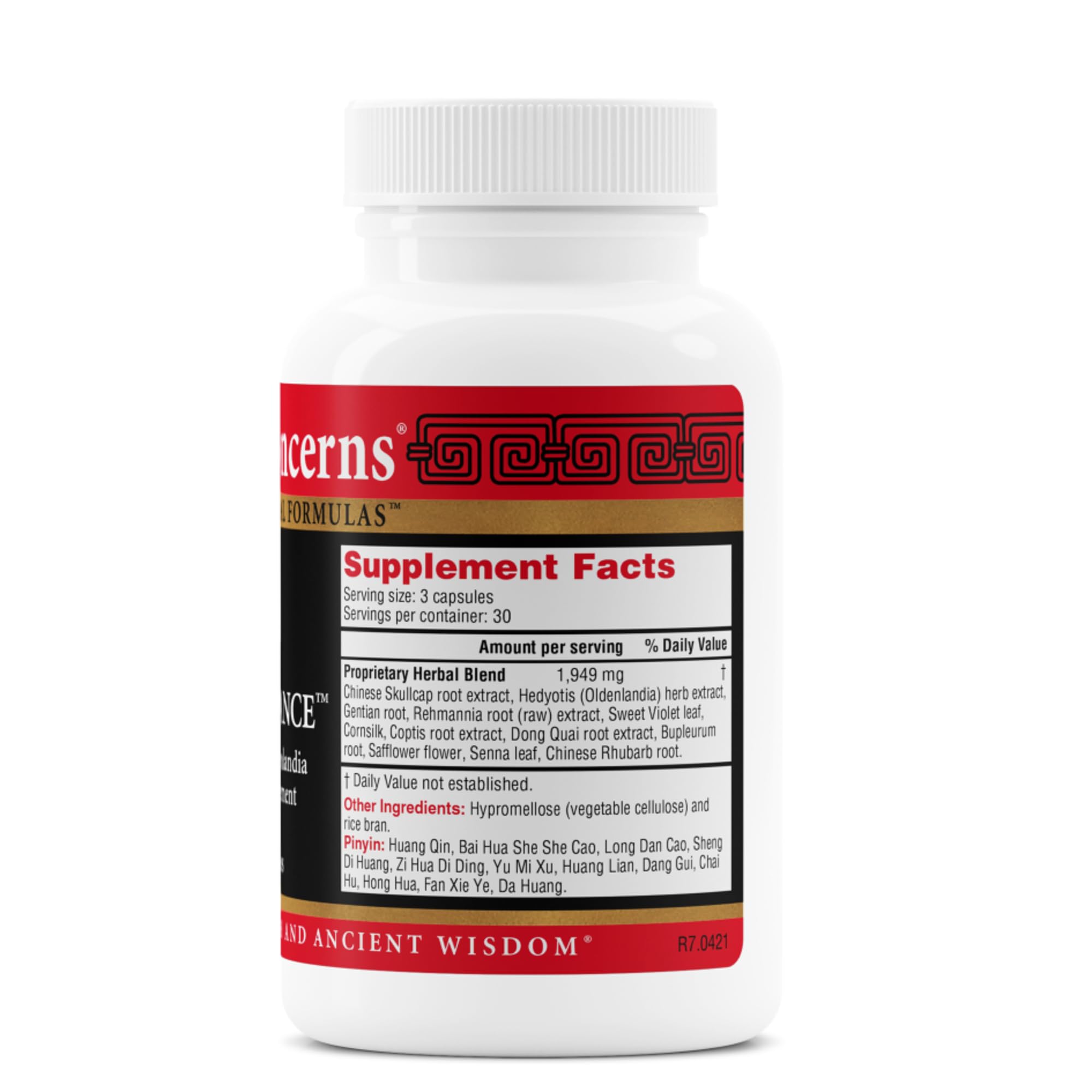 Health Concerns Skin Balance – Herbal Supplement for Skin Support, Itching Relief, & Circulation – Chinese Herbal Supplements for Men & Women – Skullcap, Dong Quai, Coptis Root - 90 Capsules Health ConcernsAu supplements