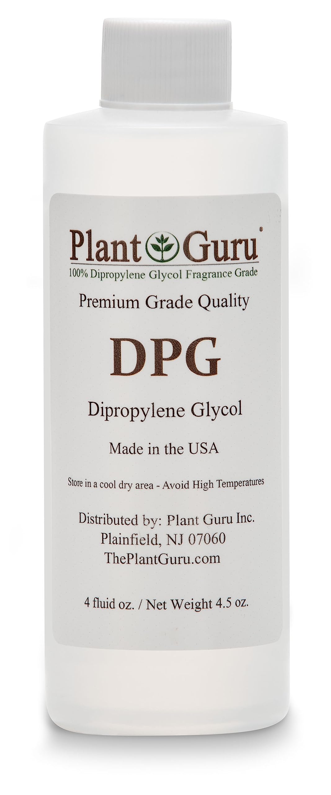 Dipropylene Glycol DPG 4 fl. oz. - Fragrance Grade Carrier Oil - Great for Incense Making Plant GuruAu supplements