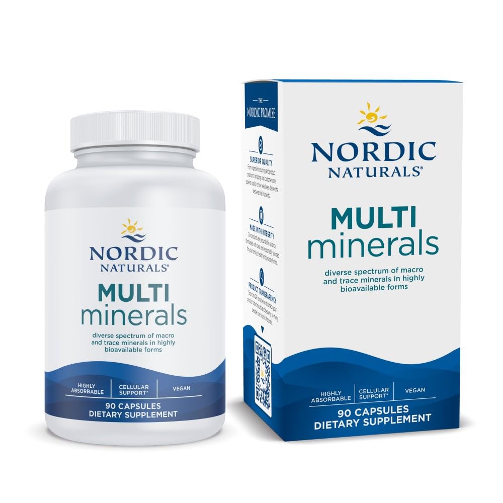 Nordic Naturals Multi Minerals, Unflavored - 90 Capsules - 11 Essential Minerals - Optimal Health & Wellness - Certified Vegan - Non-GMO - 30 Servings Nordic NaturalsAu supplements