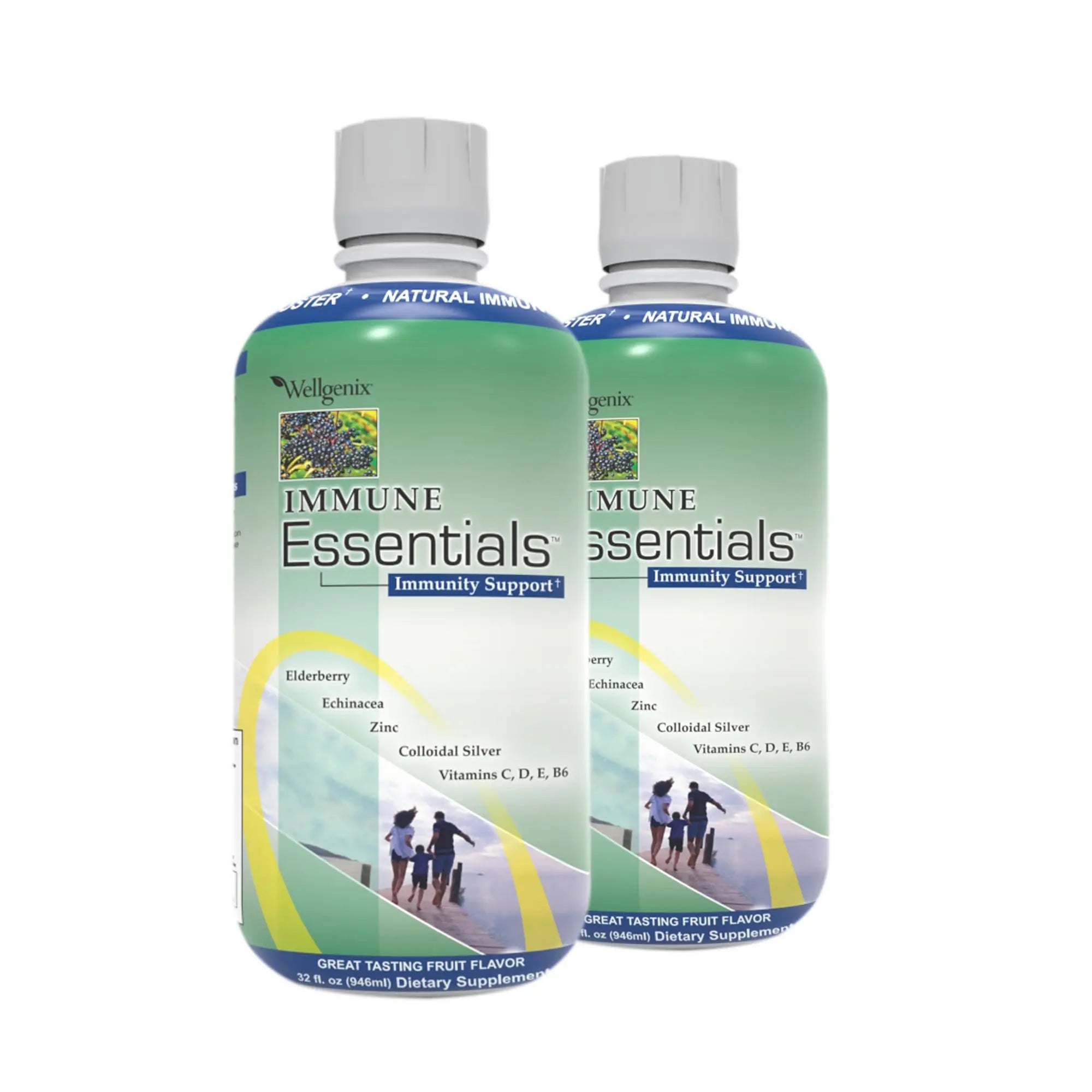 Wellgenix Immune Essentials - Multivitamin Liquid for Men, Women & Kids - Vegan Supplement with Vitamins C, D Elderberry Zinc WellgenixAu supplements