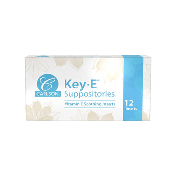 Carlson - Key-E Suppositories, 30 IU Vitamin E Suppository, Lubricates Dry Areas, Treatment CarlsonAu supplements