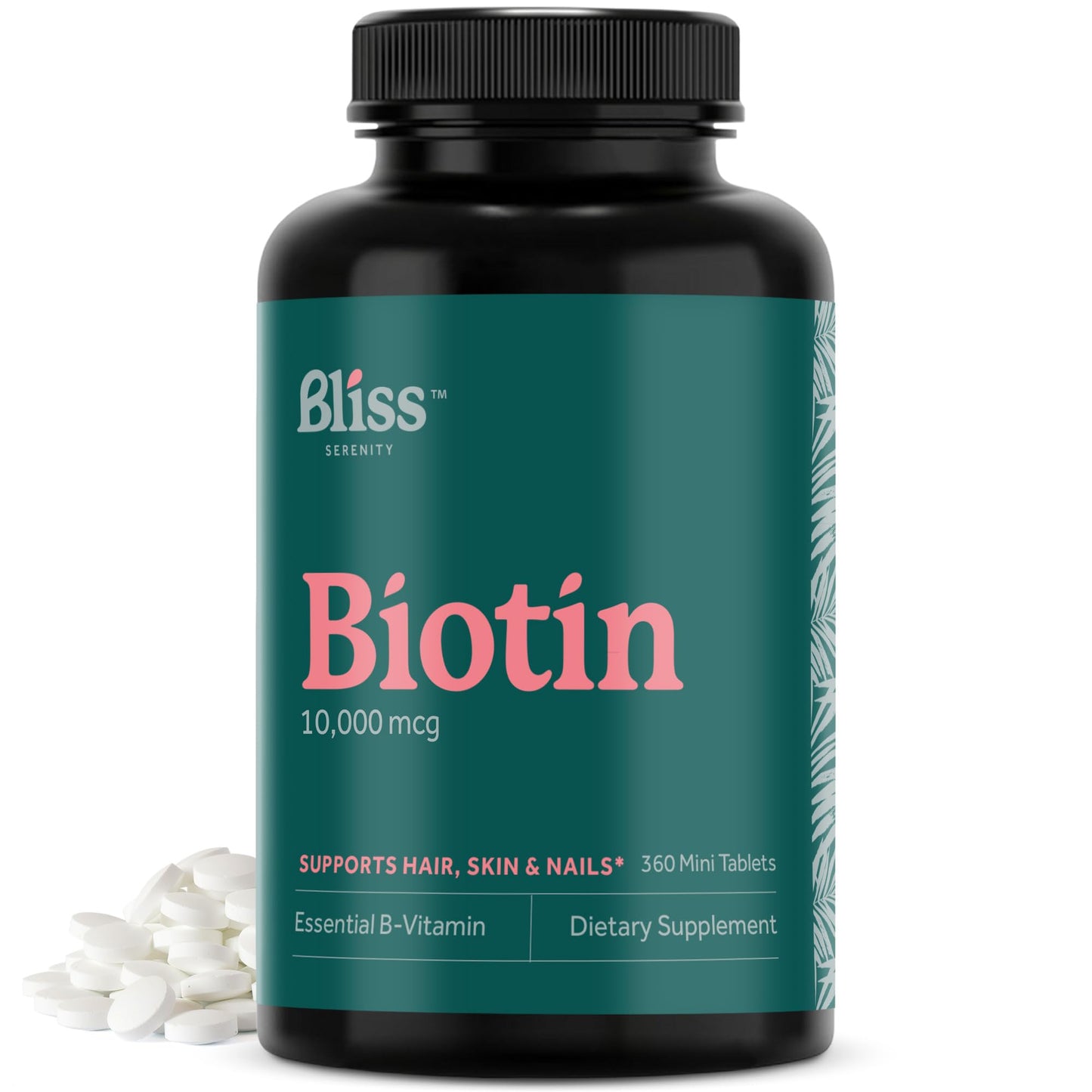 Bliss Serenity Biotin 10000mcg - Max Strength Biotin Supplement - Hair Skin and Nails Vitamins Bliss SerenityUS supplements