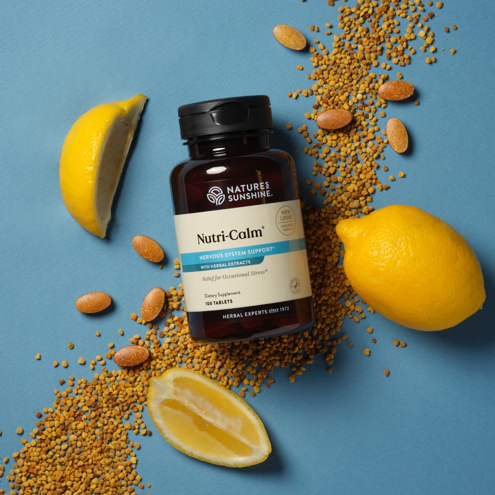 Nature's Sunshine Nutri-Calm- Herbal Stress Relief Supplement for Natural Relief, Mood Support and Boost, Nervous System Support - 100 Count Nature's SunshineAu supplements