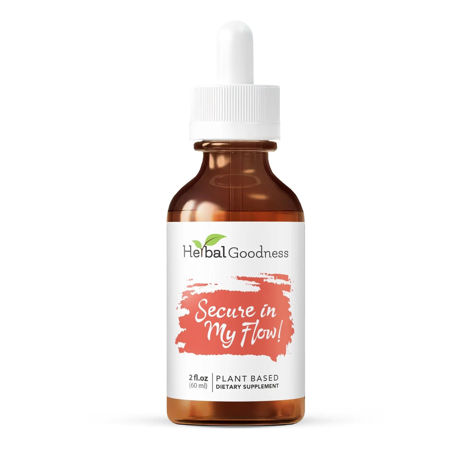 Herbal Goodness Secure in My Flow | Menstrual Support Supplements | Slow Flow Menstrual Supplements, Mood Support, Hormone Health, Aids Relaxation, Metabolic Support 2oz Herbal GoodnessAu supplements