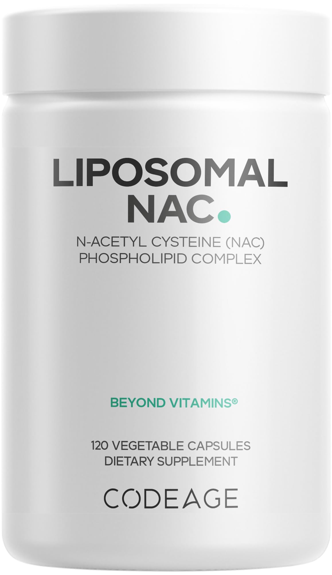 Codeage Liposomal NAC Supplement - N-Acetyl L-Cysteine Amino Acid - 2 Month Supply - Free-Form NAC - Phospholipid Complex - Vegan, Non-GMO, Gluten-Free, Dairy-Free - 120 Capsules CodeageAu supplements
