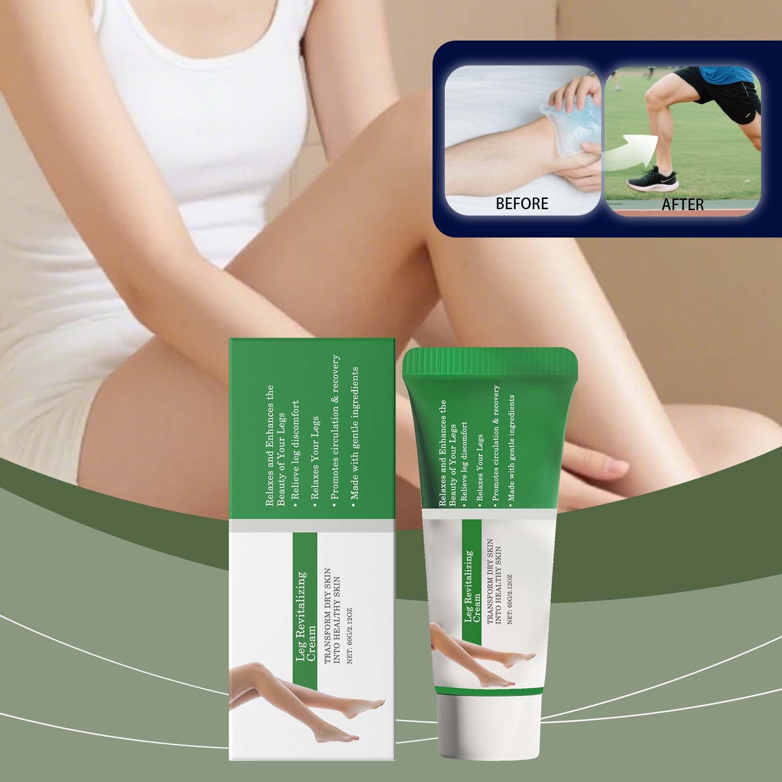 Leg Relief Cream Improves The Feeling Of Soreness And Swelling. Daily Muscle And Joint Care Massage Cream Is Suitable For Sedentary People In The Office To Reli GenericAu supplements