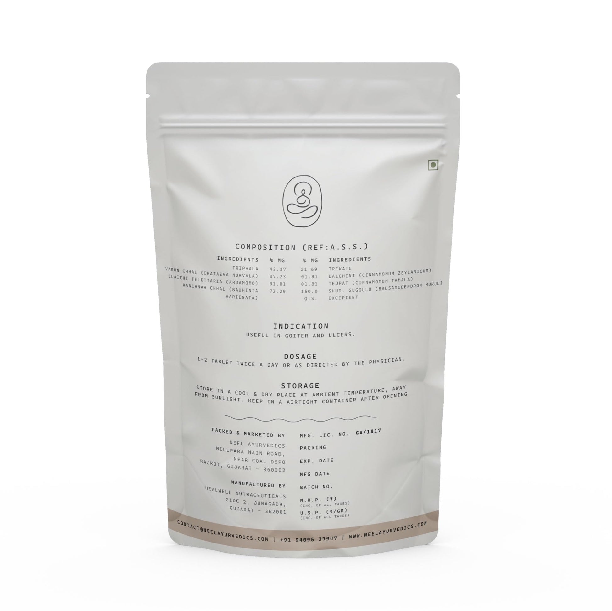 Neel Ayurvedics Kanchnar Guggulu - 300 Tab Neel AyurvedicsAu supplements