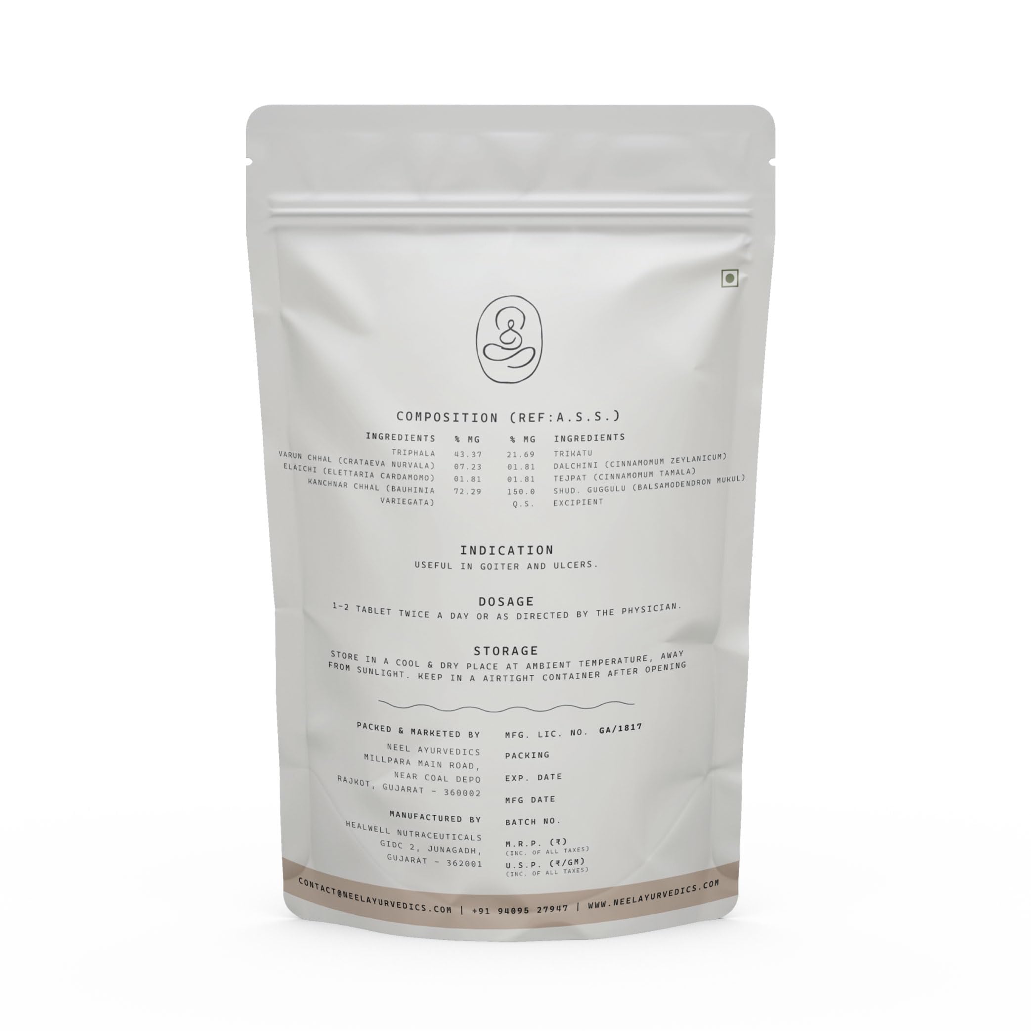 Neel Ayurvedics Kanchnar Guggulu - 300 Tab Neel AyurvedicsAu supplements