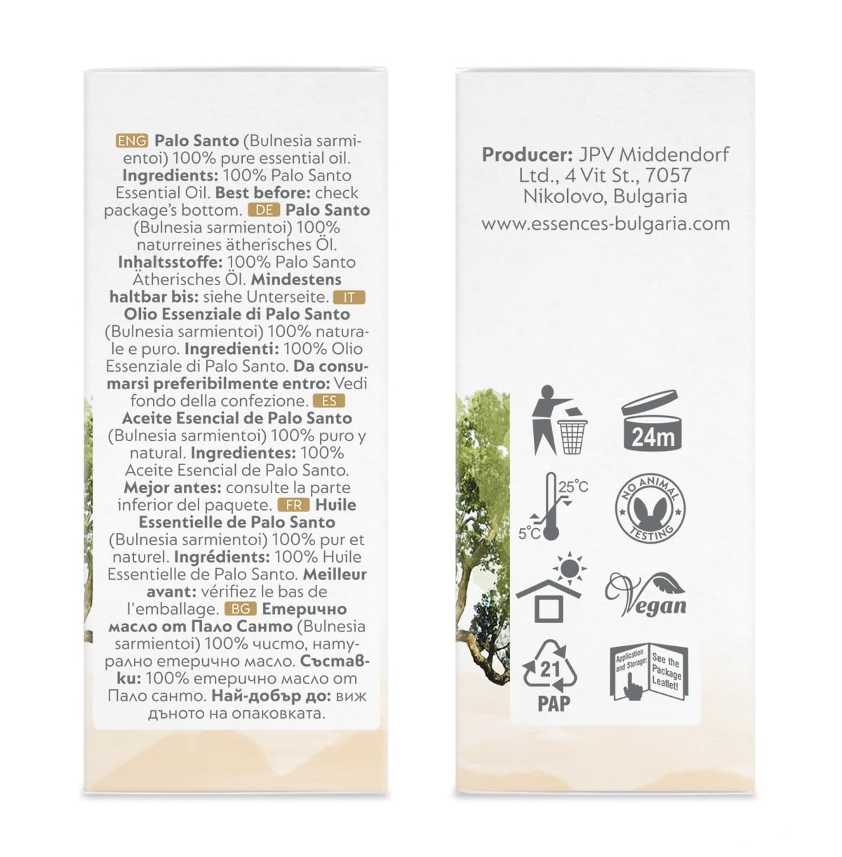 Essences Bulgaria Palo Santo Essential Oil 0.17 Fl Oz 5ml Bulnesia Sarmientoi - 100% Pure Natural Essences BulgariaAu supplements