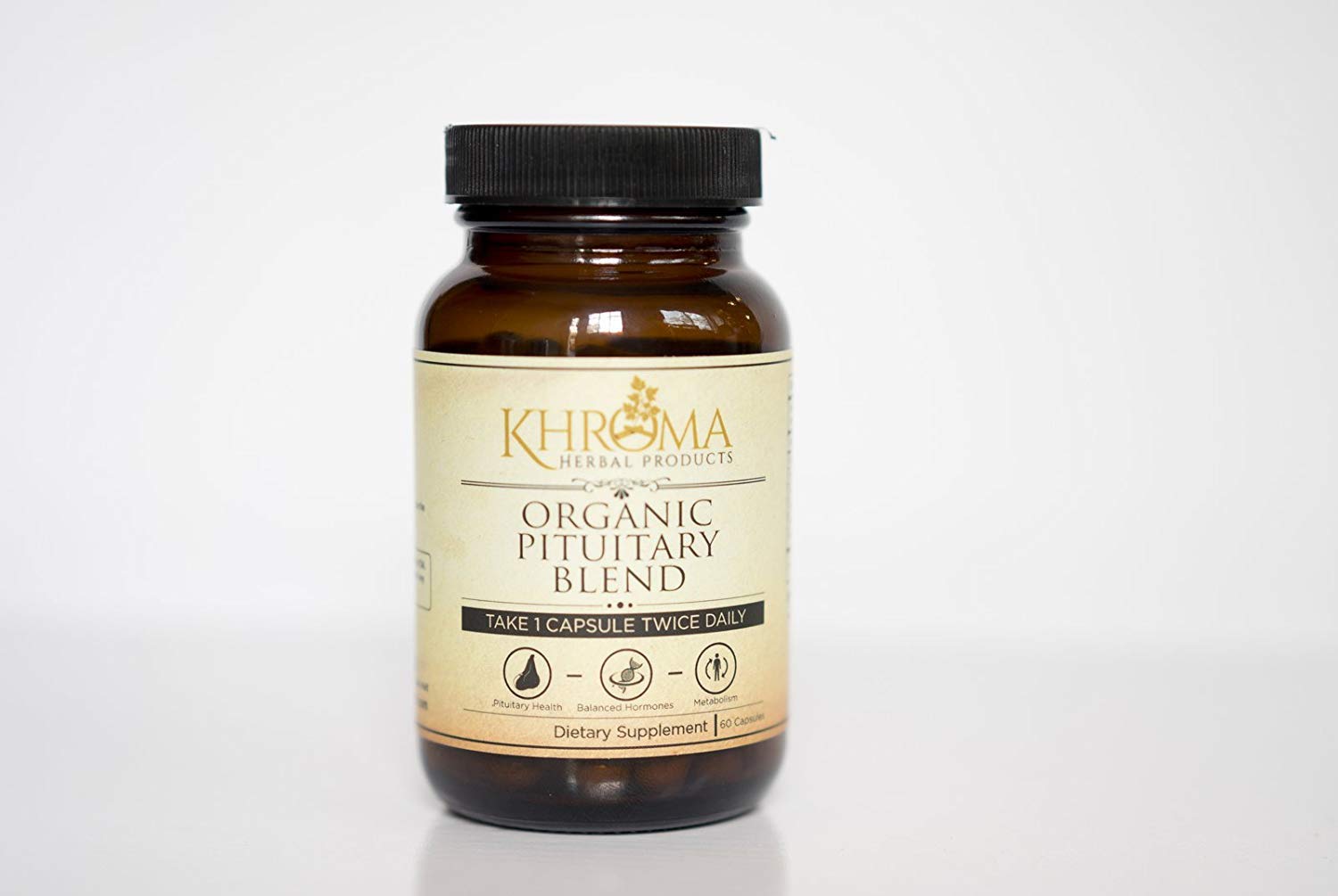 Organic Pituitary Blend - 60 Vegan Capsules in a Glass Bottle - for Maximum Pituitary Support - by Khroma Herbs Khroma Herbal ProductsAu supplements