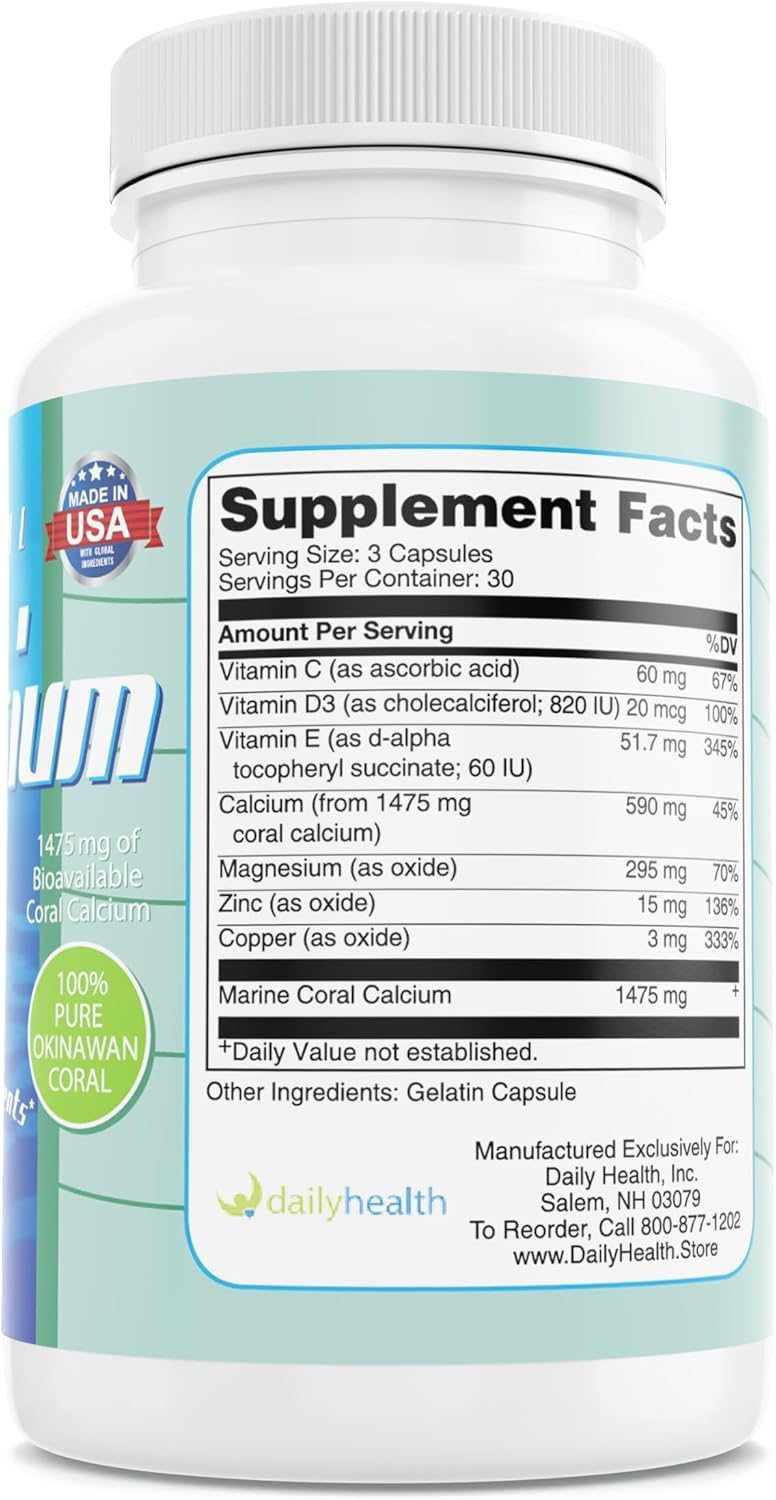 Daily Health, FlexProtex D Joint Muscle Support Supplement 3 Bottles Plus 1 Bottle Daily Marine Coral Calcium 90 Capsules Daily HealthAu supplements