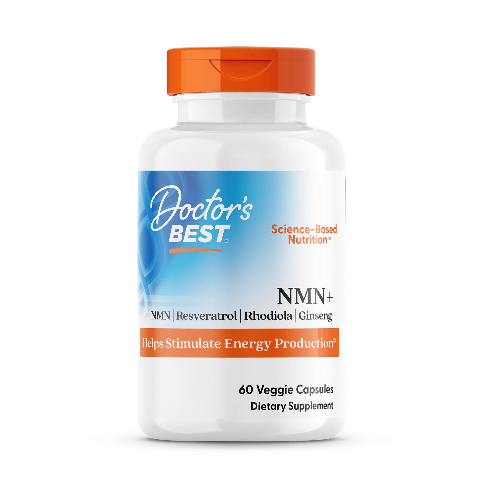 Doctor's Best NMN+ Complex Supplement Capsules for Women & Men - Supports NAD+ Production, Resveratrol 100mg & Beta Nicotinamide Mononucleotide 200mg per Capsule, Cellular Energy Support - 60 Veg Caps Doctor's BESTAu supplements